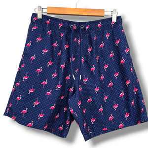 Surf Society Swimwear Men's Flamingo Mesh Lined‎ Drawstring Pocket Swim Trunks
